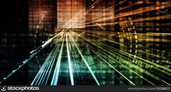 Technology Network with Circuit Board Data Flow. Technology Network