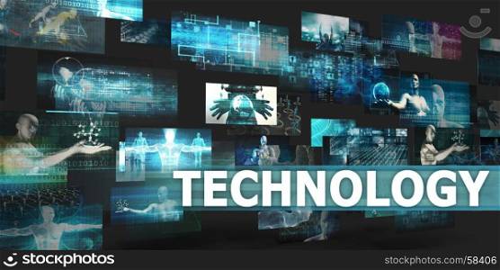 Technology Presentation Background with Technology Abstract Art. Technology