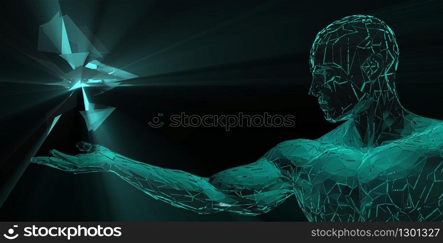 Technology Solution Business Abstract Background Artistic Concept. Technology Solution