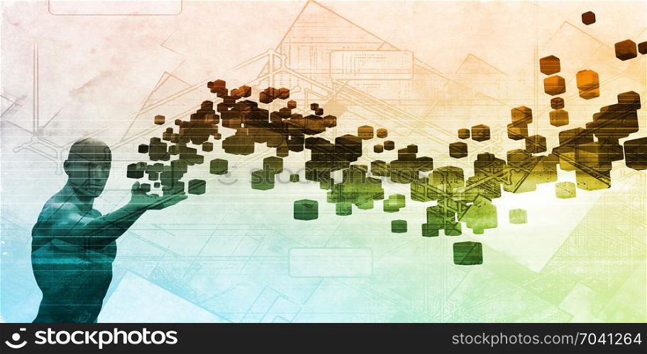 Technology Solutions as a Presentation Background Art. Technology Solutions