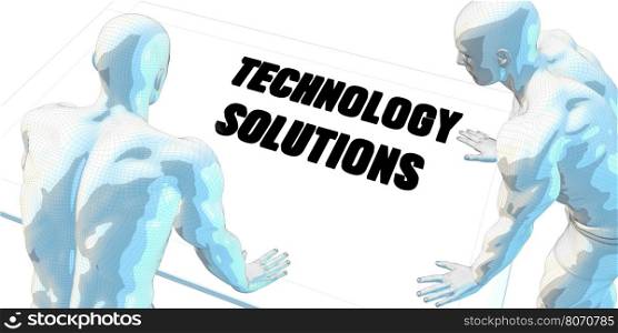 Technology Solutions Discussion and Business Meeting Concept Art. Technology Solutions