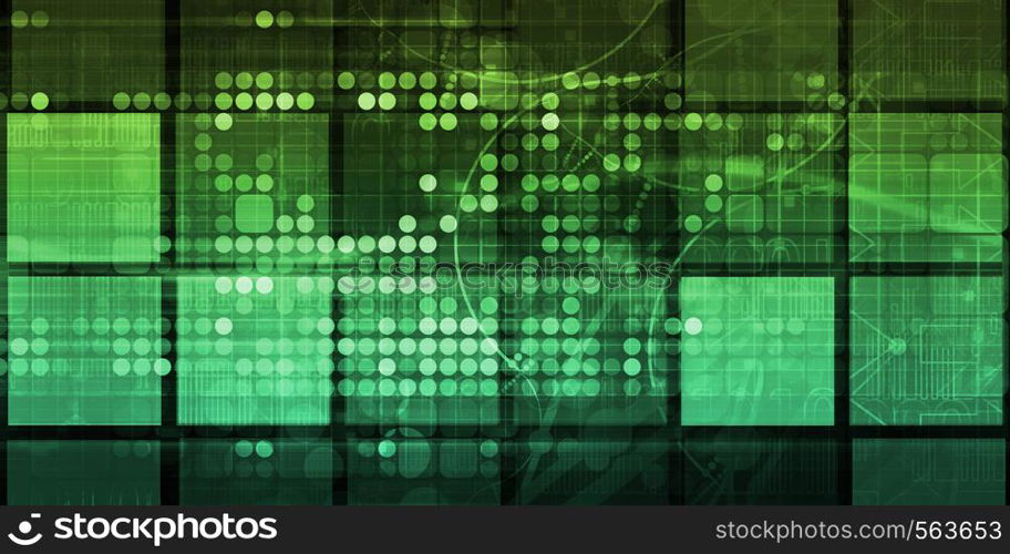 Technology Startup Background with Digital Concept Network Art. Technology Startup