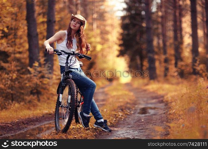 teen girl bike Forest Indian Summer