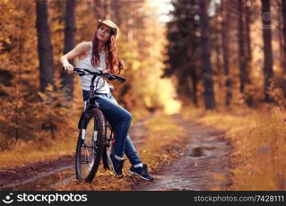 teen girl bike Forest Indian Summer