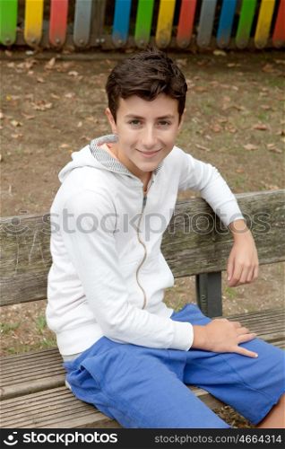 Teen guy in the street looking at camera