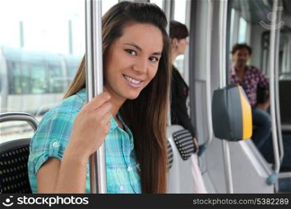 Teen on the tram