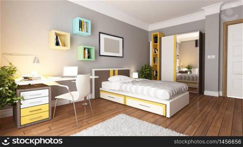 teen young bedroom interior design idea