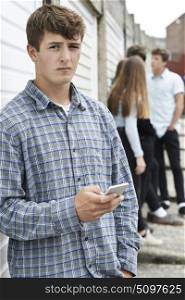 Teenage Boy Victim Of Bullying By Text Messaging