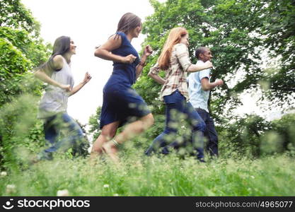 Teenage friends spending time together