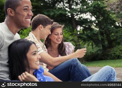 Teenage friends spending time together