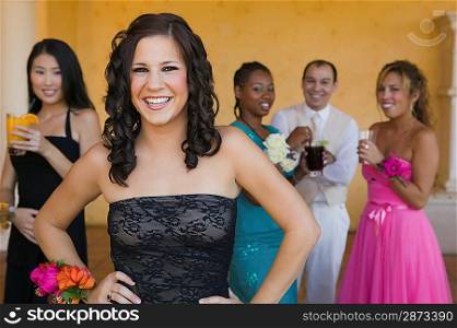 Teenage Girl in Prom Dress