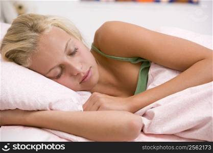 Teenage Girl Lying On Her Bed