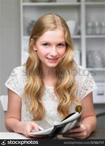 Teenage Girl Reading Magazine