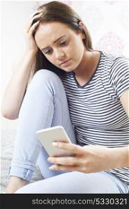 Teenage Girl Victim Of Bullying By Text Message