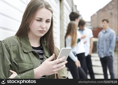 Teenage Girl Victim Of Bullying By Text Messaging