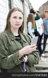 Teenage Girl Victim Of Bullying By Text Messaging