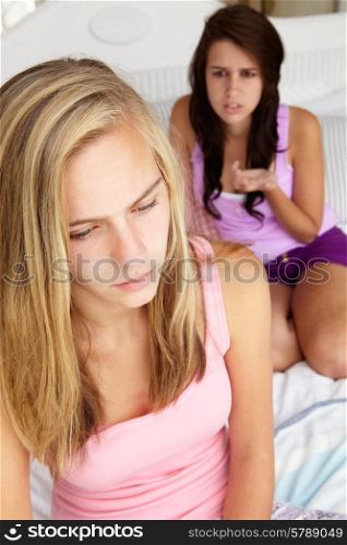 Teenage girls arguing