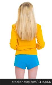 Teenager girl . rear view