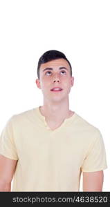 Teenager guy isolated on a white background