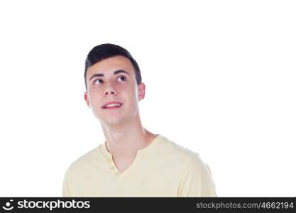Teenager guy isolated on a white background