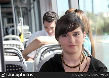 Teenager on the tram