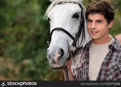 teenager with a horse