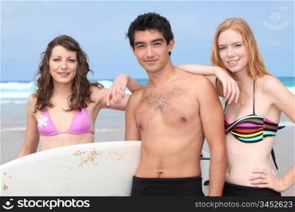 Teenagers at the beach