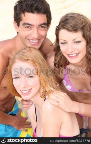 Teenagers in swimwear
