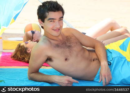 Teenagers on the beach