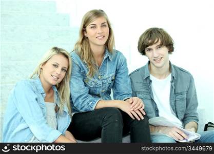 teenagers sitting
