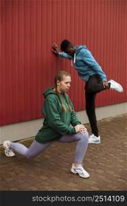 teenagers training together outdoors 7