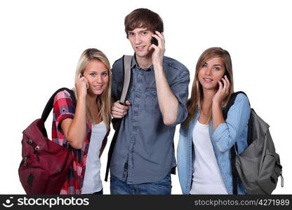 teenagers with backpacks
