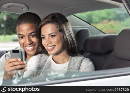 Teenagers with car