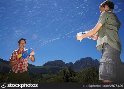 Teens Having Water Fight