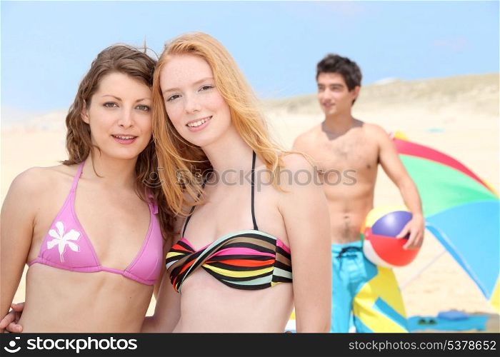Teens on the beach