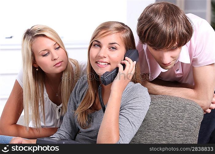 teens on the phone