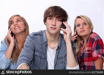Teens with mobile