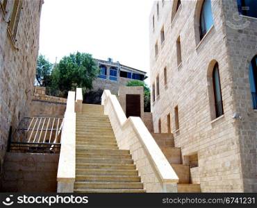Tel Aviv-Jaffa-stairs. Tel Aviv-Jaffa, new build stairs