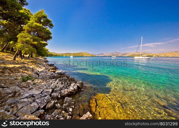 Telascica bay nature park sailing destination on Dugi Otok island, Dalmatia, Croatia