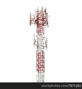 telecommunication tower isolated on white background