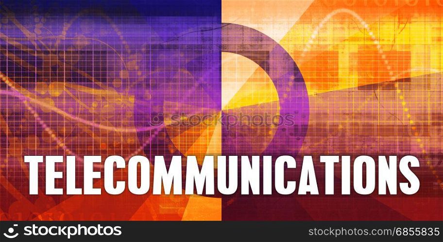 Telecommunications Focus Concept on a Futuristic Abstract Background. Telecommunications