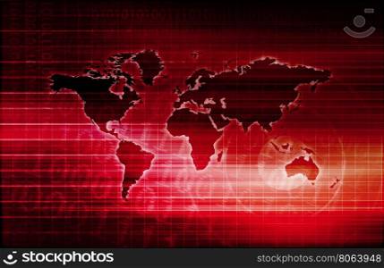 Telecommunications System with World Map Data Moblity. Digital Marketing