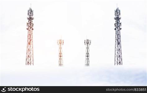 Telephone and internet transmission towers