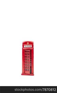 telephone booth uk on a white background