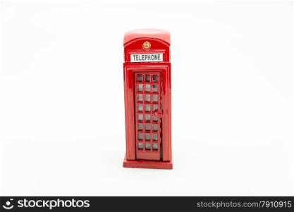 telephone booth uk on a white background
