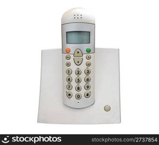 Telephone on a white background