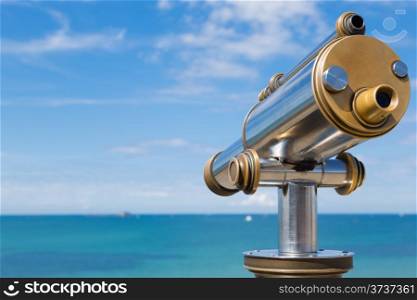 Telescope to observe the coastal landscape