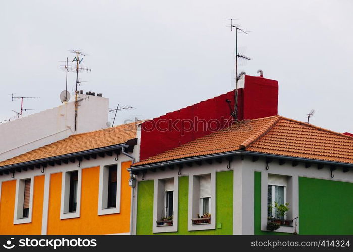 television antenna on the roof