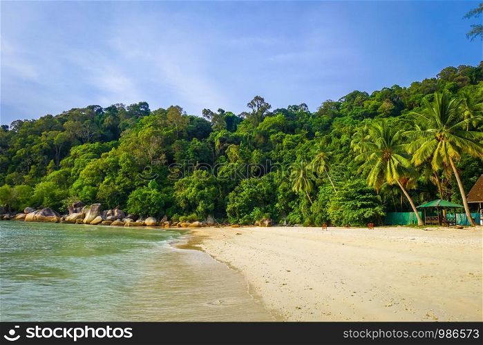 Teluk Pauh paradise beach, Perhentian Islands, Terengganu, Malaysia. Teluk Pauh beach, Perhentian Islands, Terengganu, Malaysia