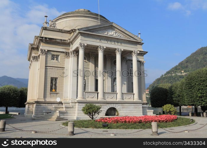 Tempio Voltiano is the most visited museum in Como, Italy. The permanent exhibition is dedicated to the memory of Alessandro Volta